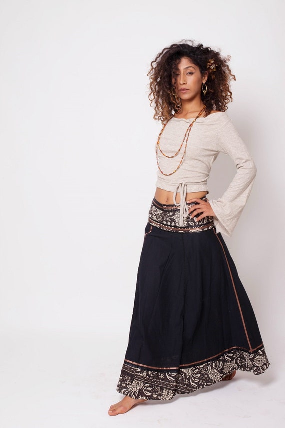 festival black skirt