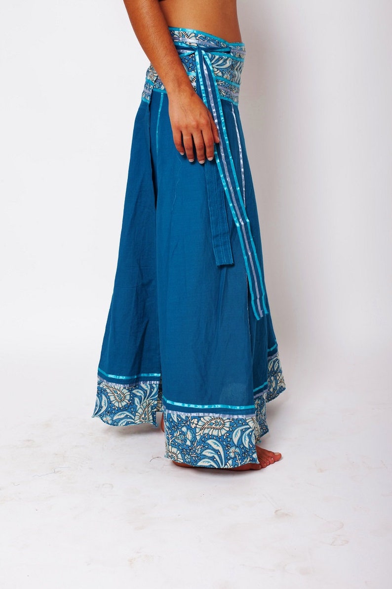 Bohemian clothing Hippie Skirt Long Goddess Skirt Maxi Skirt Festival Turquoise Skirt Summer Spring Skirt Cotton Skirt Tribal Skirt