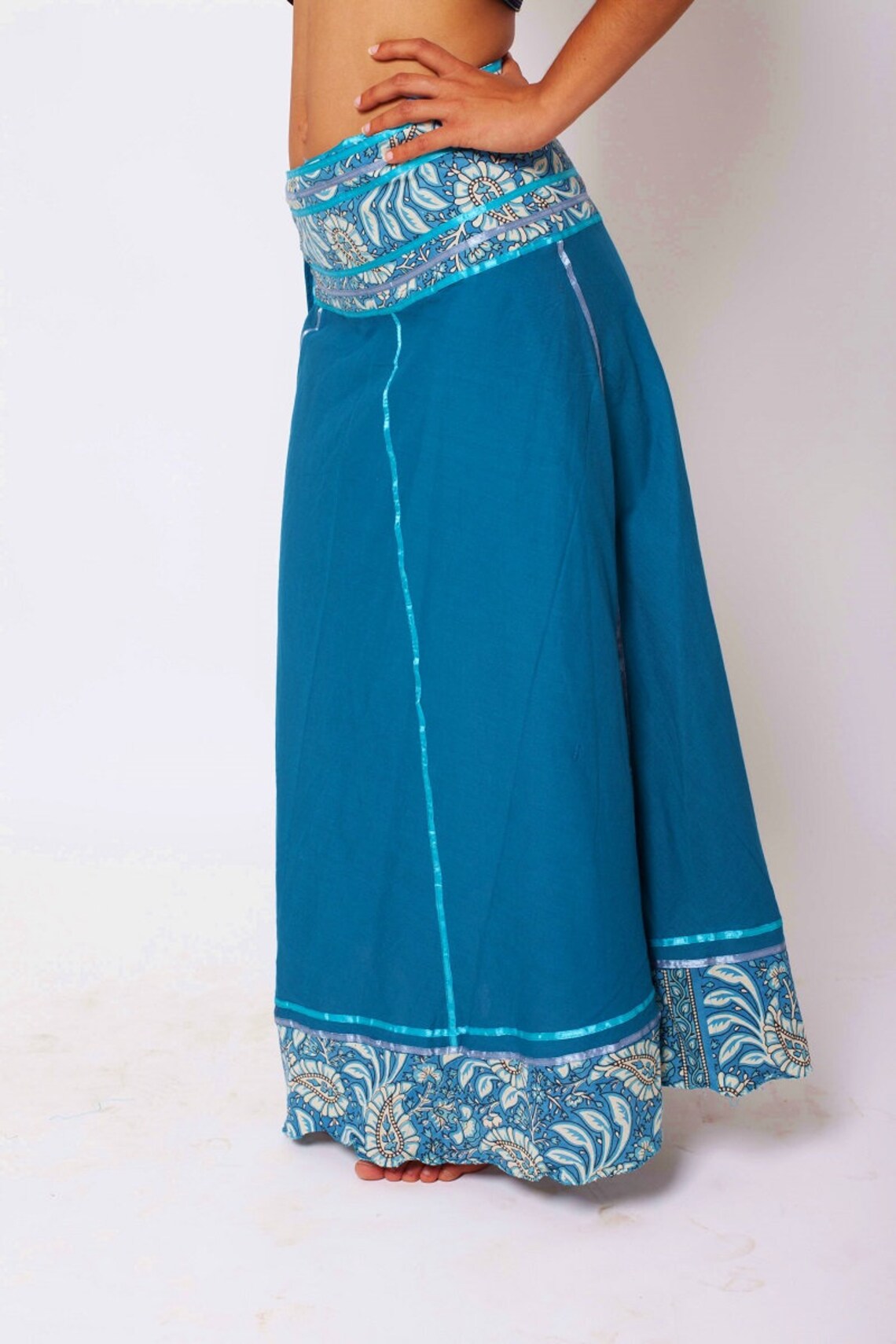 Wrap Long Skirt Gypsy Skirt Tribal Skirt Gypsy Clothing Etsy