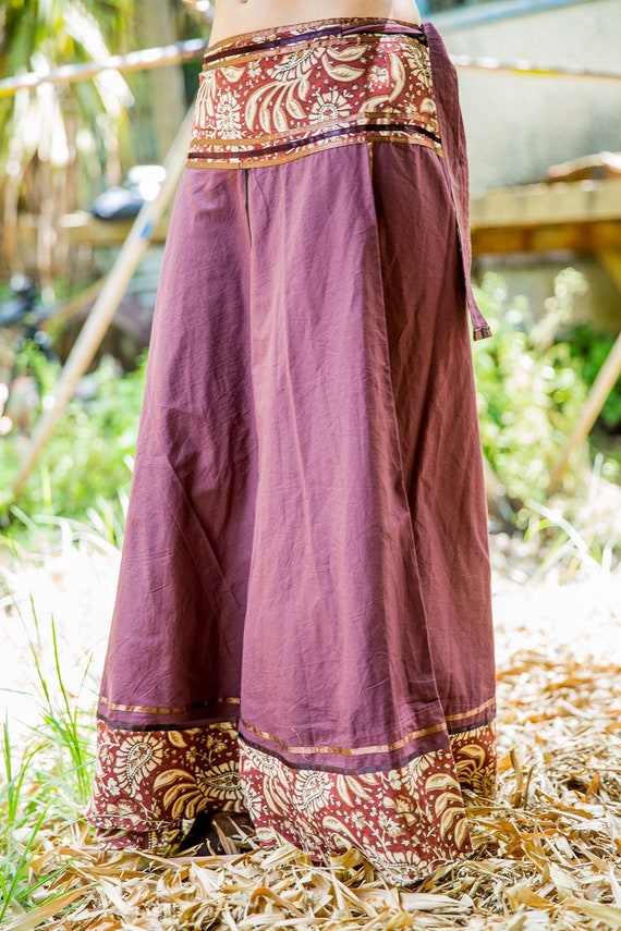 Wrap Long Skirt Gypsy Skirt Tribal Skirt Gypsy Clothing | Etsy
