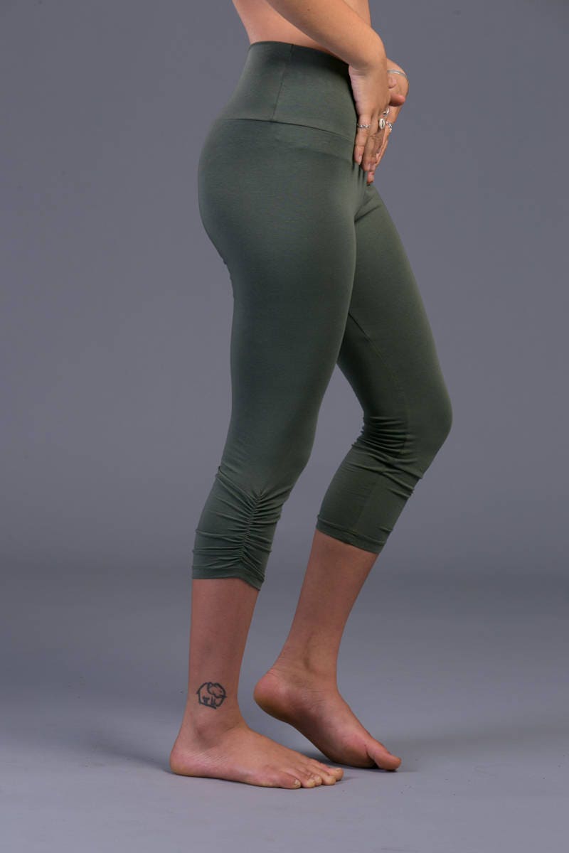 Leggings Women Olive Green Leggings Army Green high Etsy