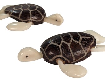 1 X Fair Trade Ecuador Tagua Carving | Vegan Ivory |  Sea Turtle