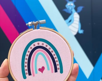 Rainbow Hoop Decor, Embroidery Hoop