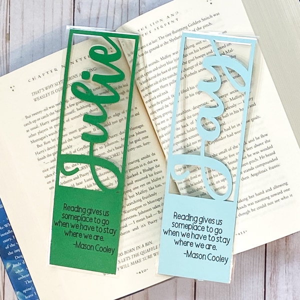 Personalized Bookmark, Custom Bookmark, Teacher Gift, Book Club