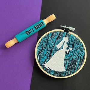 Haunted Mansion Decor, Constance Hatchaeay Hoop, Disney Inspired Ornament, Embroidery Hoop Decoration, Halloween Tiered Tray Decor