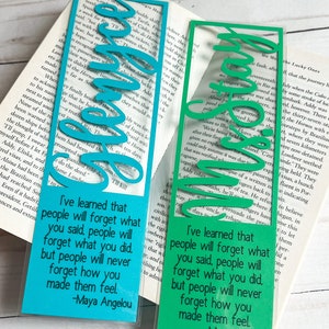 Teacher Gift, Personalized Bookmark, Custom Name Gift, Book Club, Teacher Appreciation