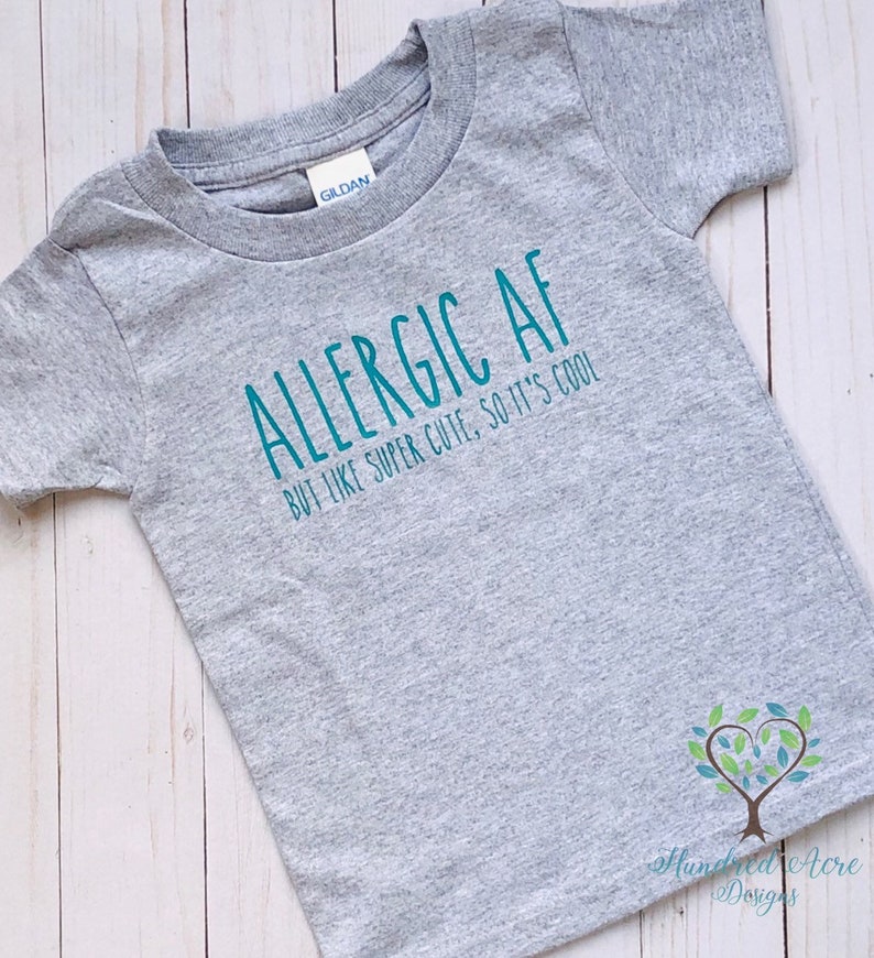 Allergic AF Allergy Shirt Allergy Awareness Shirt Kids Etsy