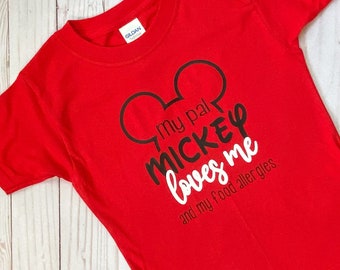 Mickey Food Allergy Shirt, Kids Mickey Shirt, Disney Food Allergy