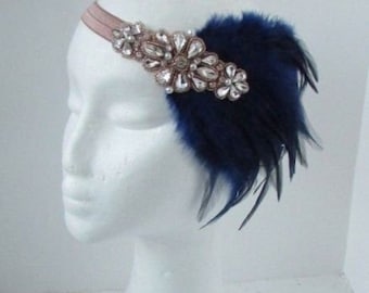 Bridal Fascinator headpiece bridal bride wedding bridesmaids nude mint aqua blue coral peachy flamingo pink feathers beige peacock cream