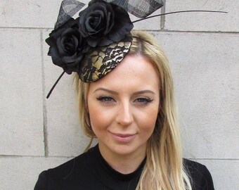 Pink Flowers Fascinator Wedding Guest Headband Roses Etsy