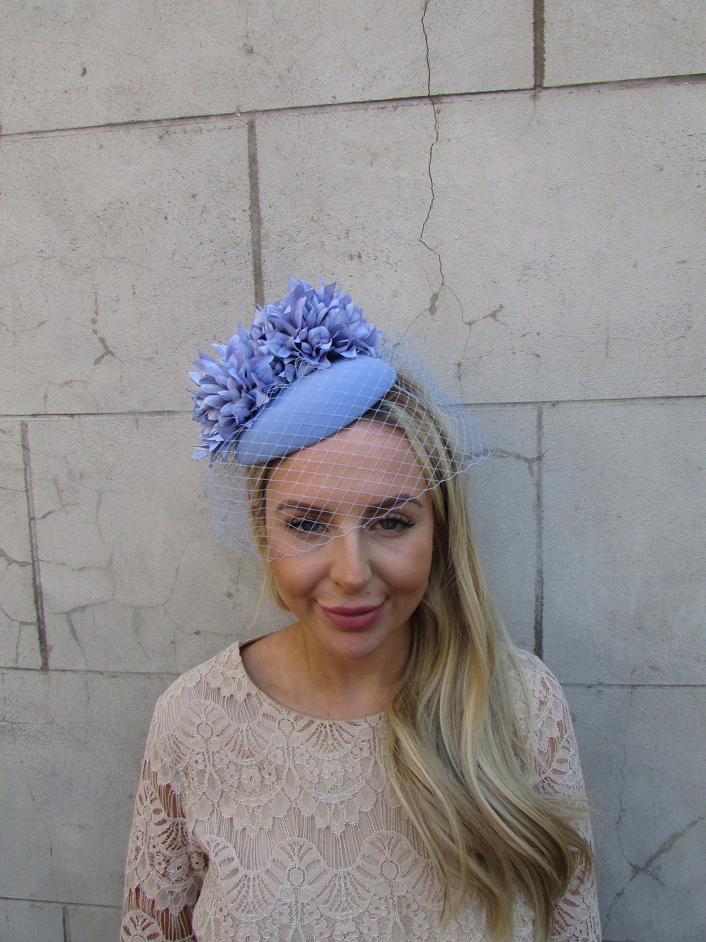 Gorgeous Powder Blue Pillbox Hat (Hat Pin Included Light Blue Pillbox Hat - Etsy main image 4