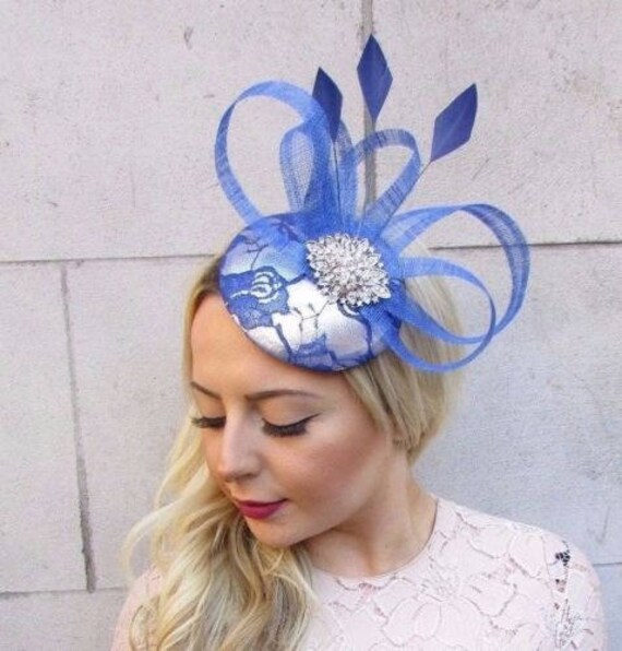 cobalt blue hats and fascinators