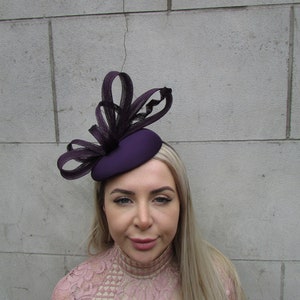 Dark purple best sale wedding hat