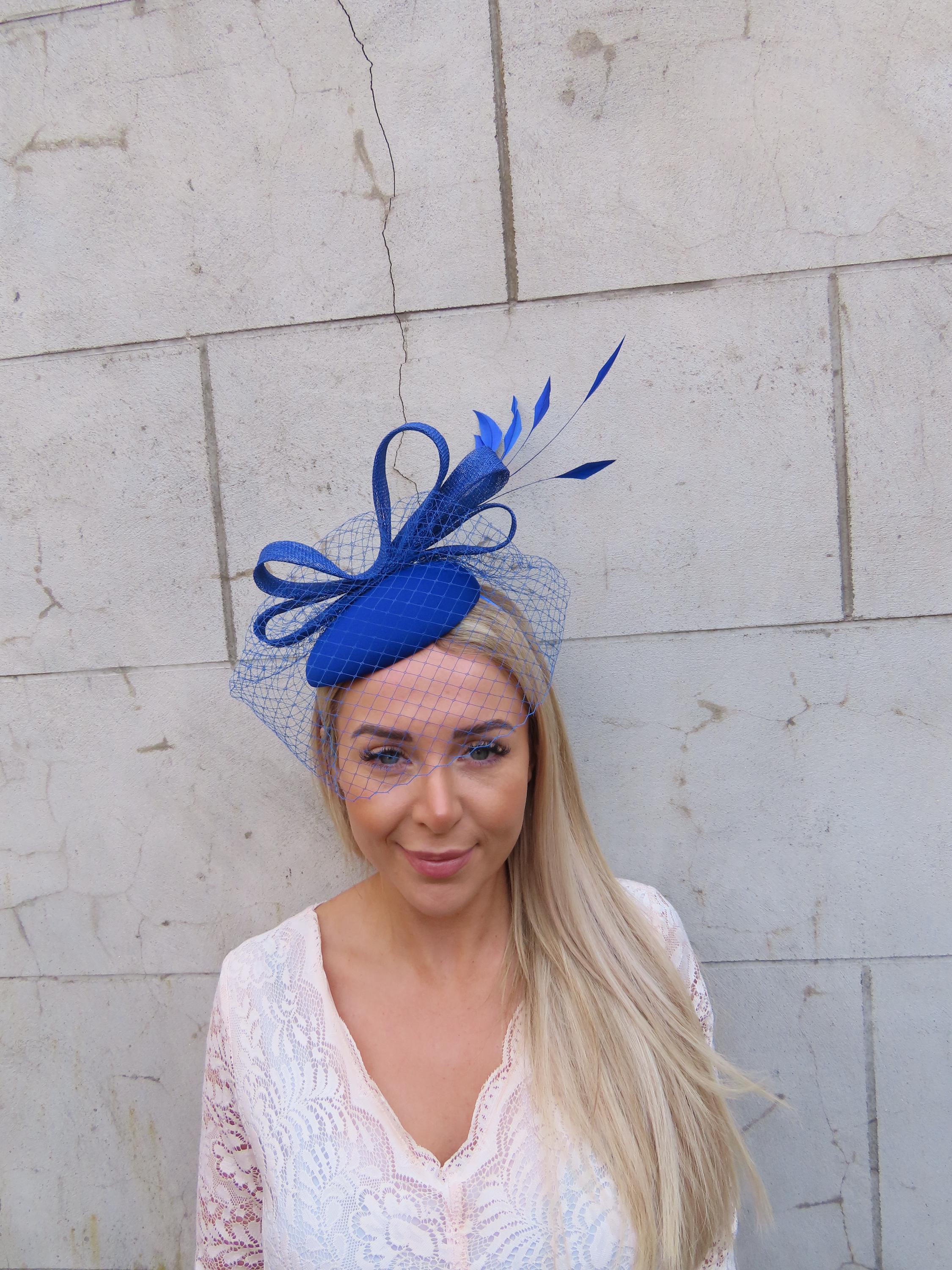 Cobalt Blue Pillbox Hat - Etsy display picture 3