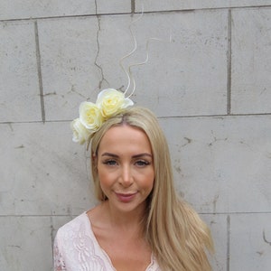 Cream Yellow Fascinator - Etsy display picture 3