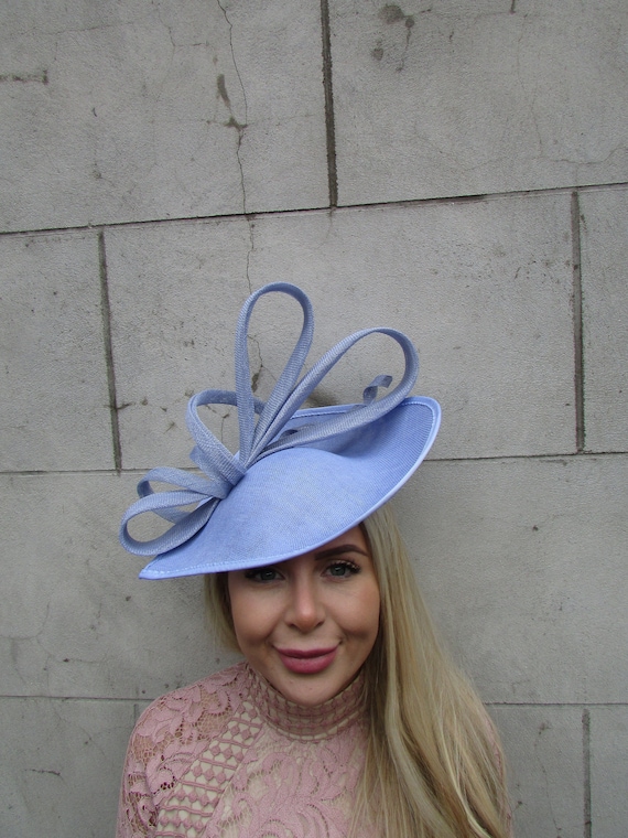 Large blue 2024 wedding hat