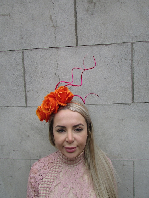 pink and orange headpiece