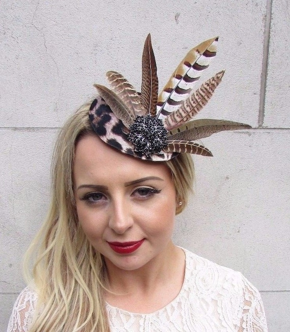 Black Brown Leopard Print Pheasant 