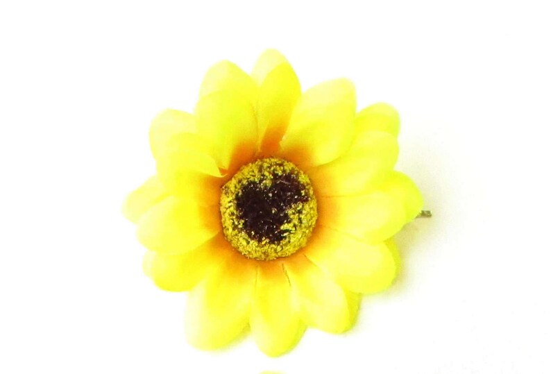 sunflower hair clip
