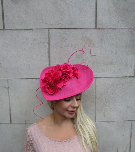 Large Hot Pink Flower Teardrop 