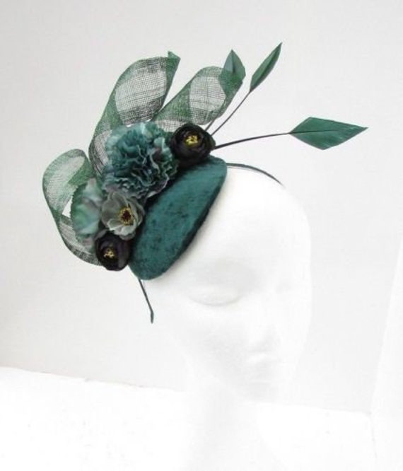 Ladies Neon Green Coil Feather Fascinator Headpiece bridesmaids Weddings Races