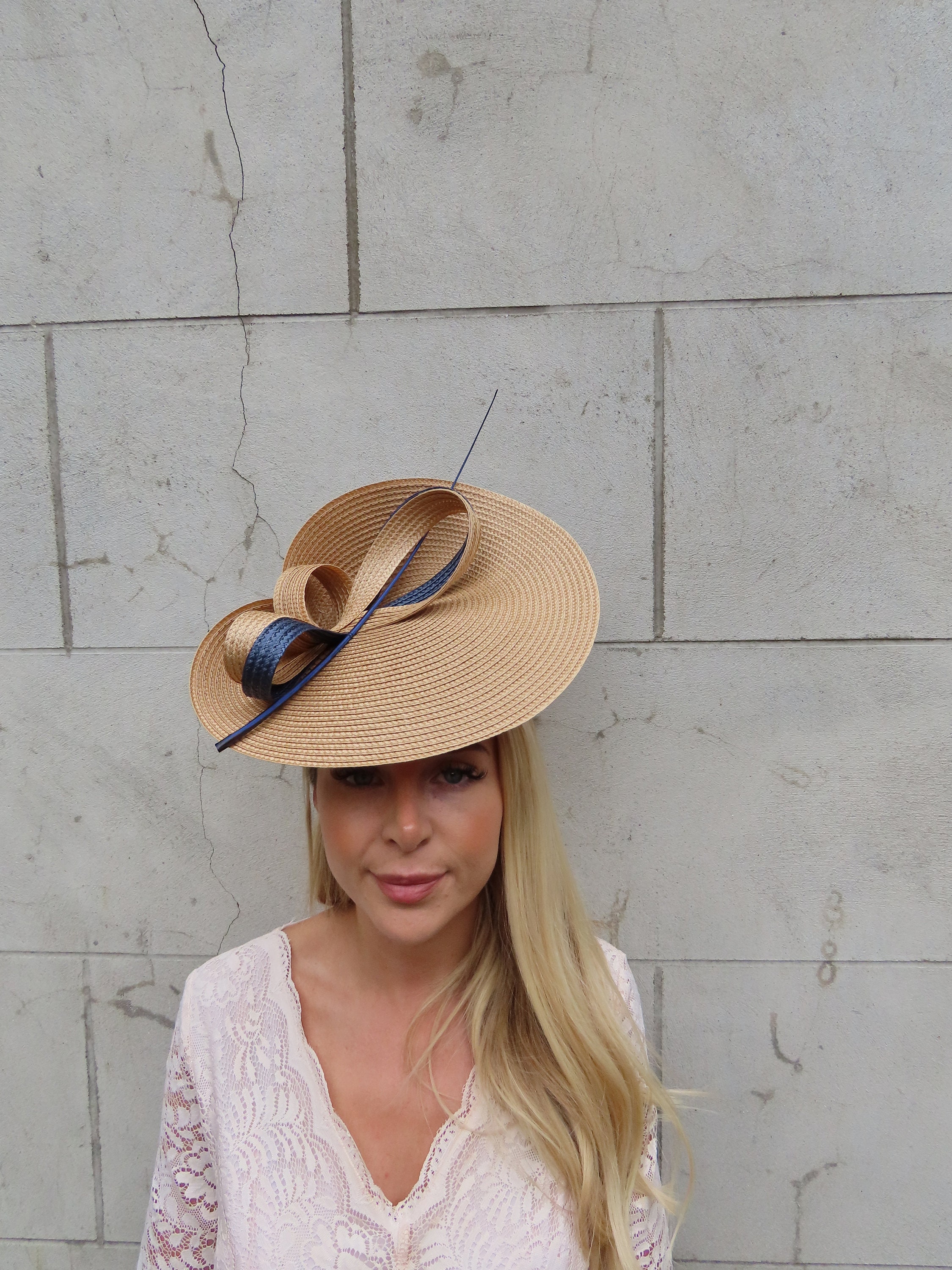 Hat Attack Tan Fedora Hat with Blue Band Women\'s IMG_8422.heic?v=1698282569 main image 2