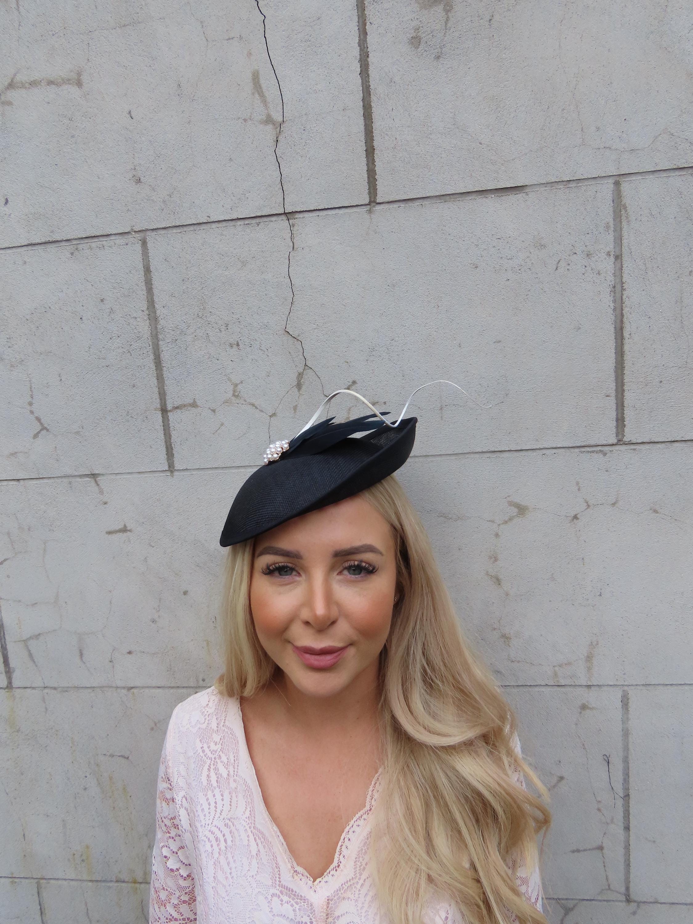 Elegant Black Quill Fascinator with Pearls Shop Fascinator Hat - Tea Party Feather Fascinator | BABEYOND main image 2