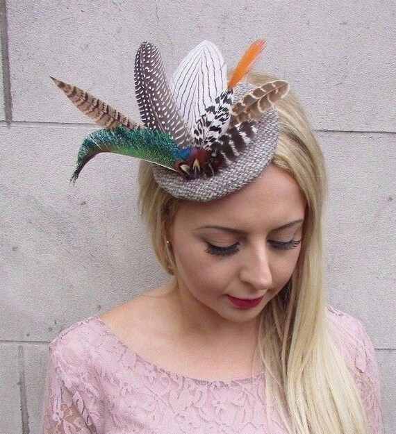 Beige Harris Tweed Brown Pheasant 