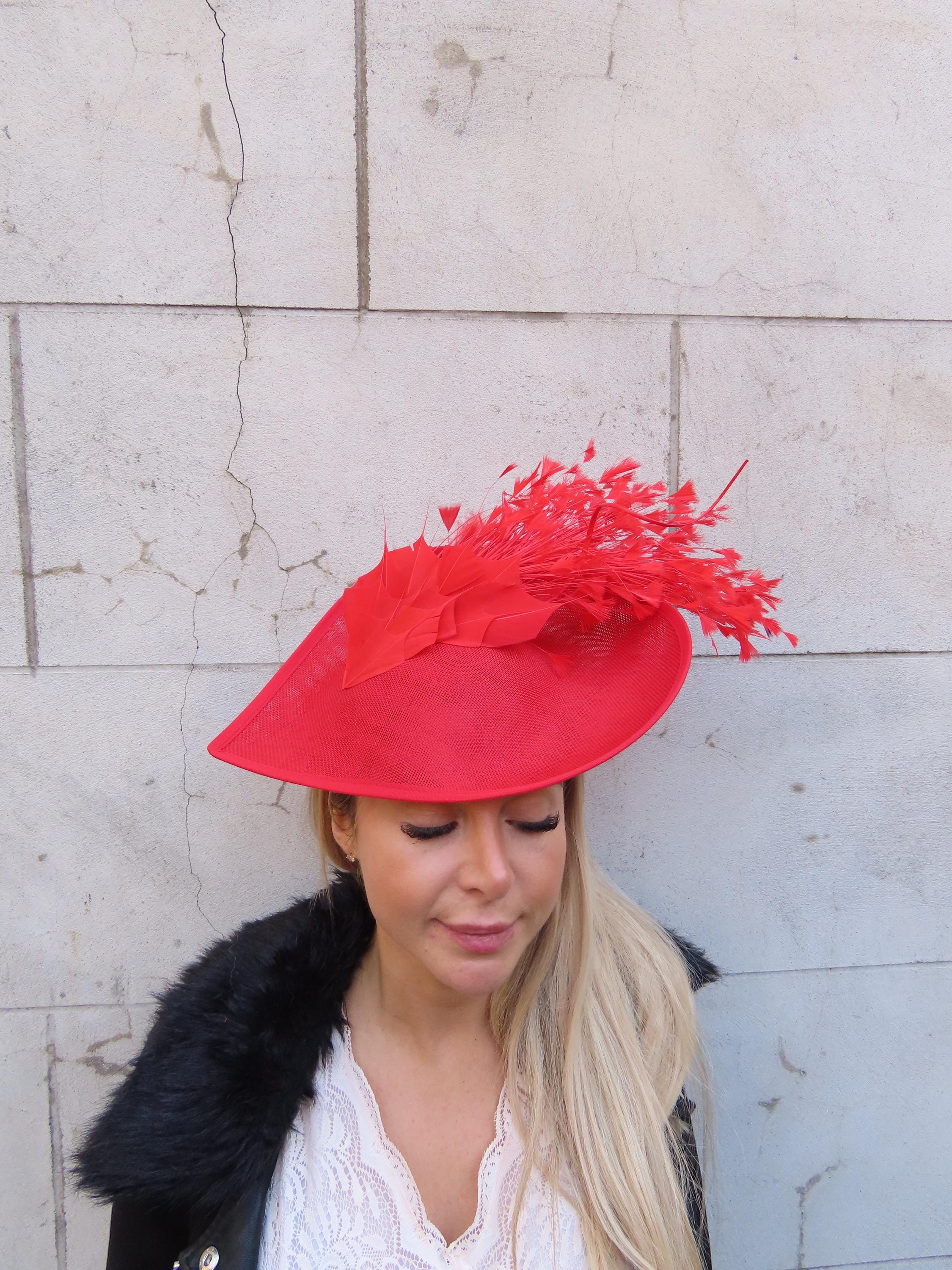 Beloved Millinery Elegant Red Floral Fascinator Hat Women\'s Hair Accessories Red Fascinator Headband with Poppy Flowers | Fascinator Hat  main image 4