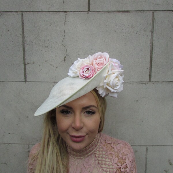 Blush Wedding Hat Etsy UK