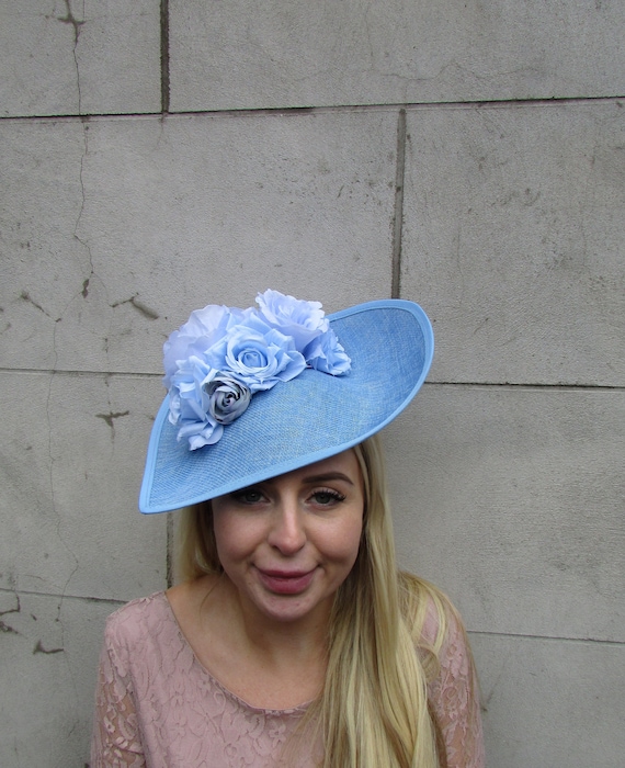 Large Light Blue Rose Teardrop 
