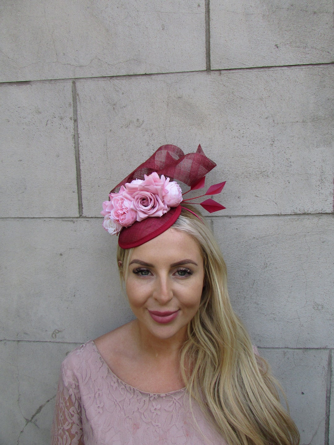 Burgundy Wine Maroon Red Blush Light Pink Dusky Pink Rose Flower