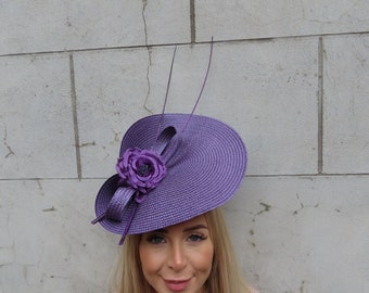 Vintage Style Uno Alla Volta Purple Straw Floral Hat - Etsy display picture 3