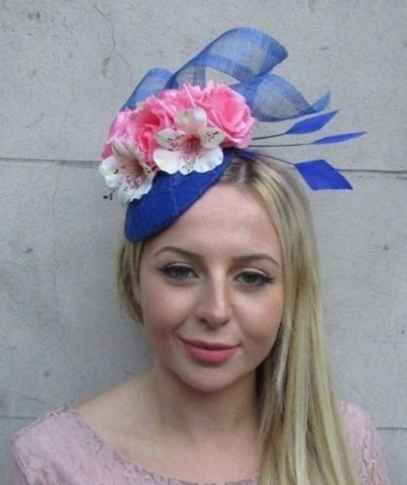 Pale pink flower fascinator Clearance