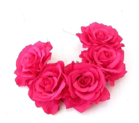 Halloween Rose Flower Skull Hairband Garland Elastic Headband UK Freeshipping
