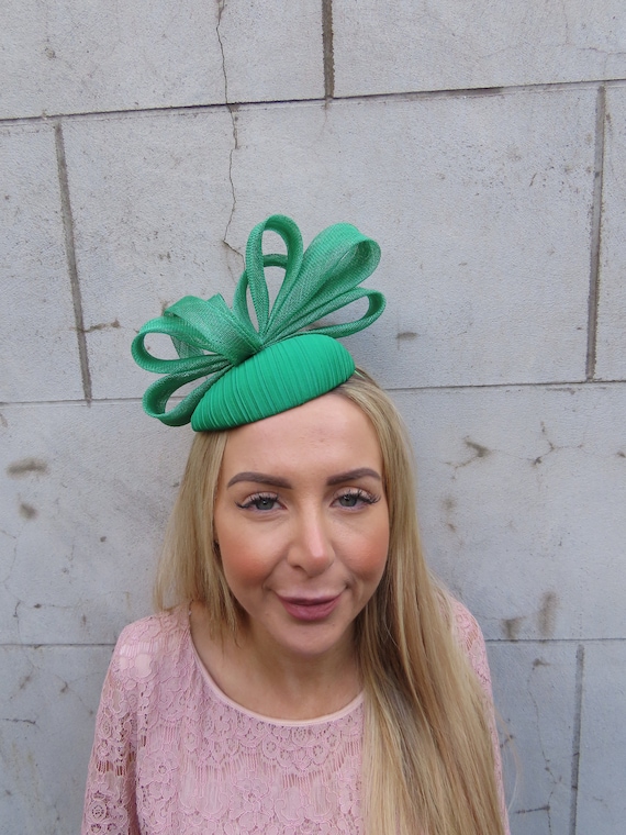 One off Piece - Emerald Green Statement Pillbox Hat  display picture 2