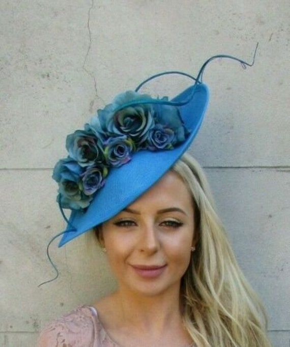 Large Teal Turquoise Blue Flower 