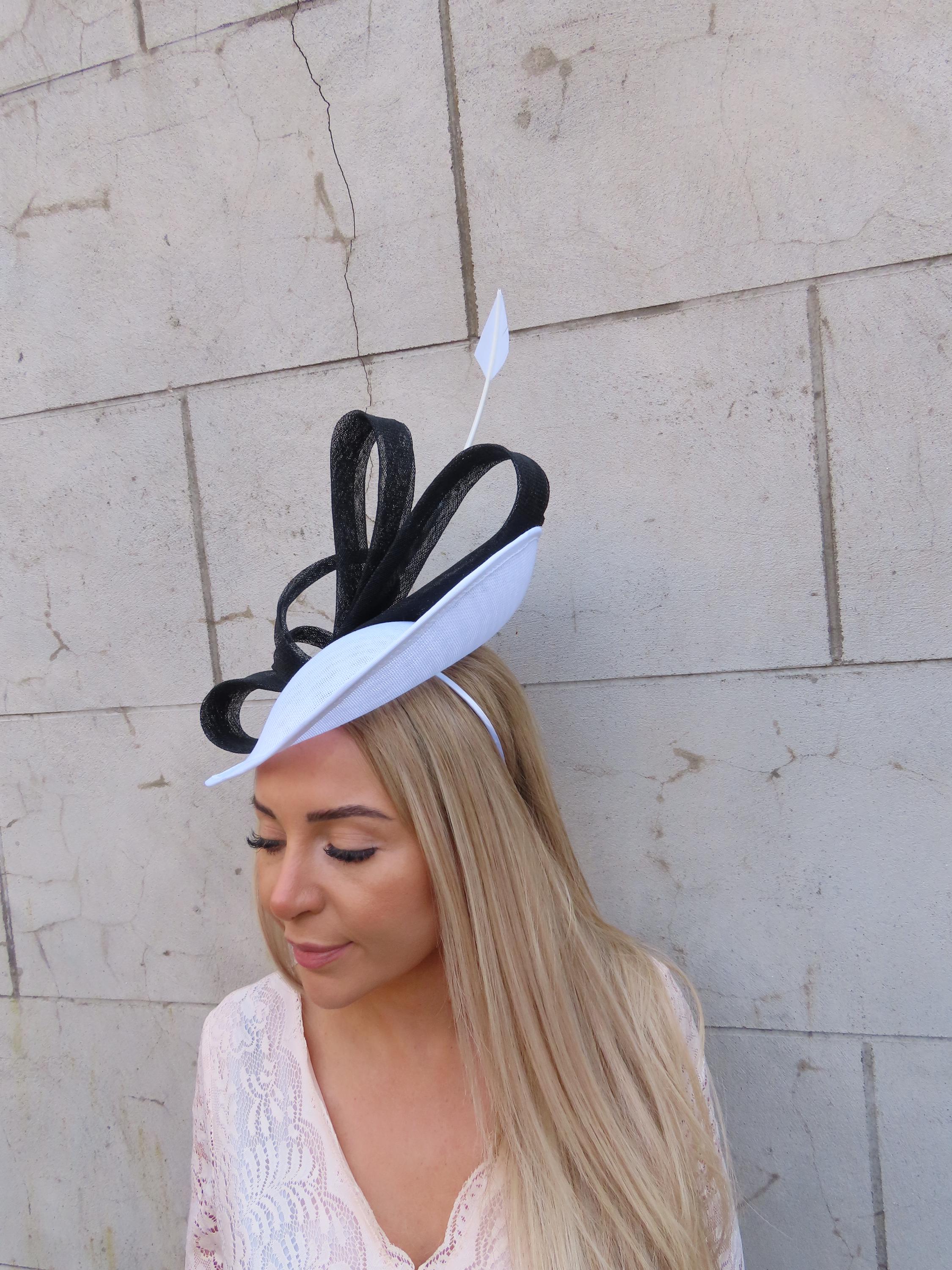 Parisian inspired white Black headpiece So this delicate crown headpiece , inspired by the curves of  main image 4