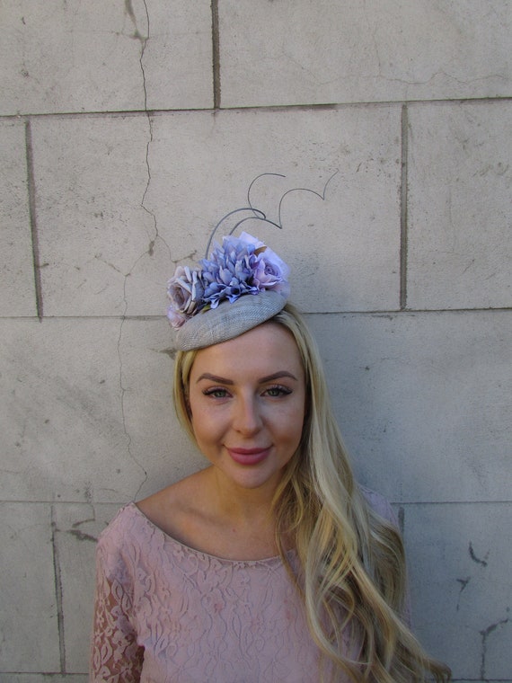 Grey Lilac Cornflower Blue Lavender Rose Flower Feather  display picture 3