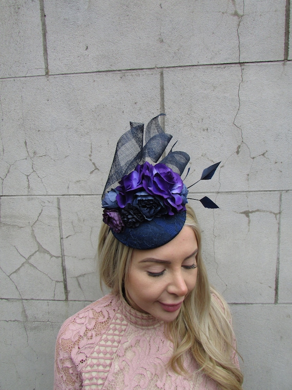 Women's Adjustable Work Hat With Sweatband - Blue Butterfly Floral Print, One Size Fits Most