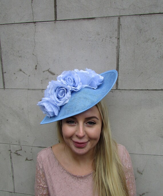 Large Light Blue Rose Teardrop 