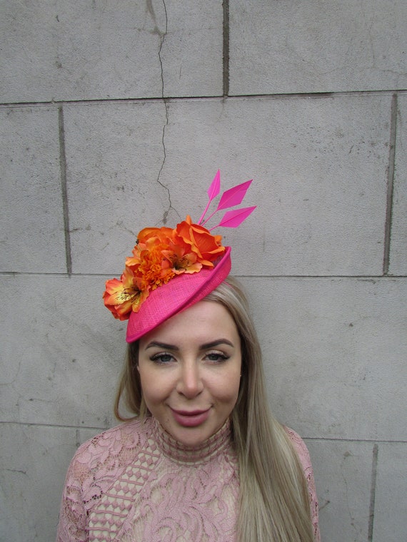 pink and orange headpiece