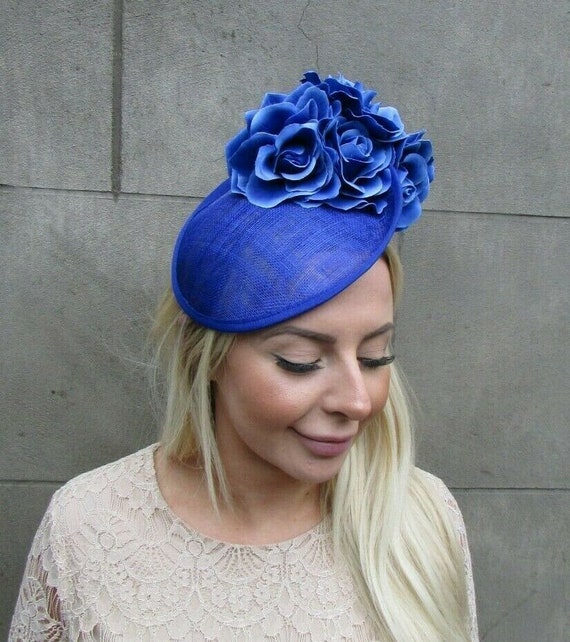 Blue hair fascinator deals