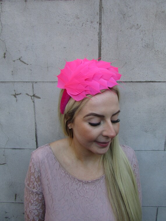 Cerise Hot Pink Statement Feather 