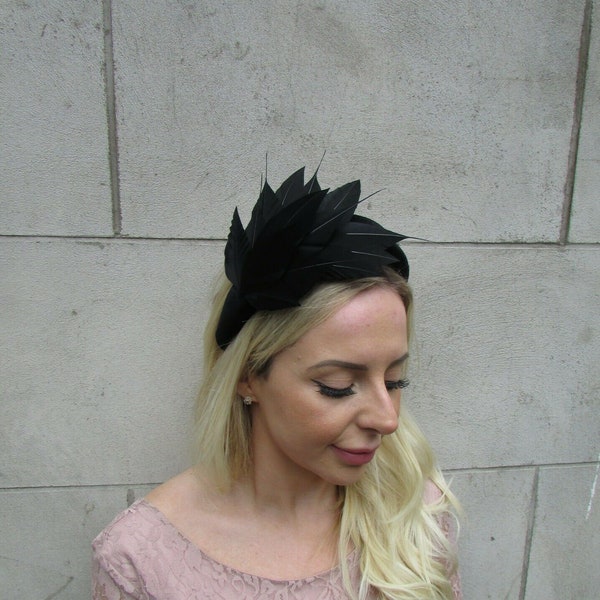 Black Fascinator Etsy