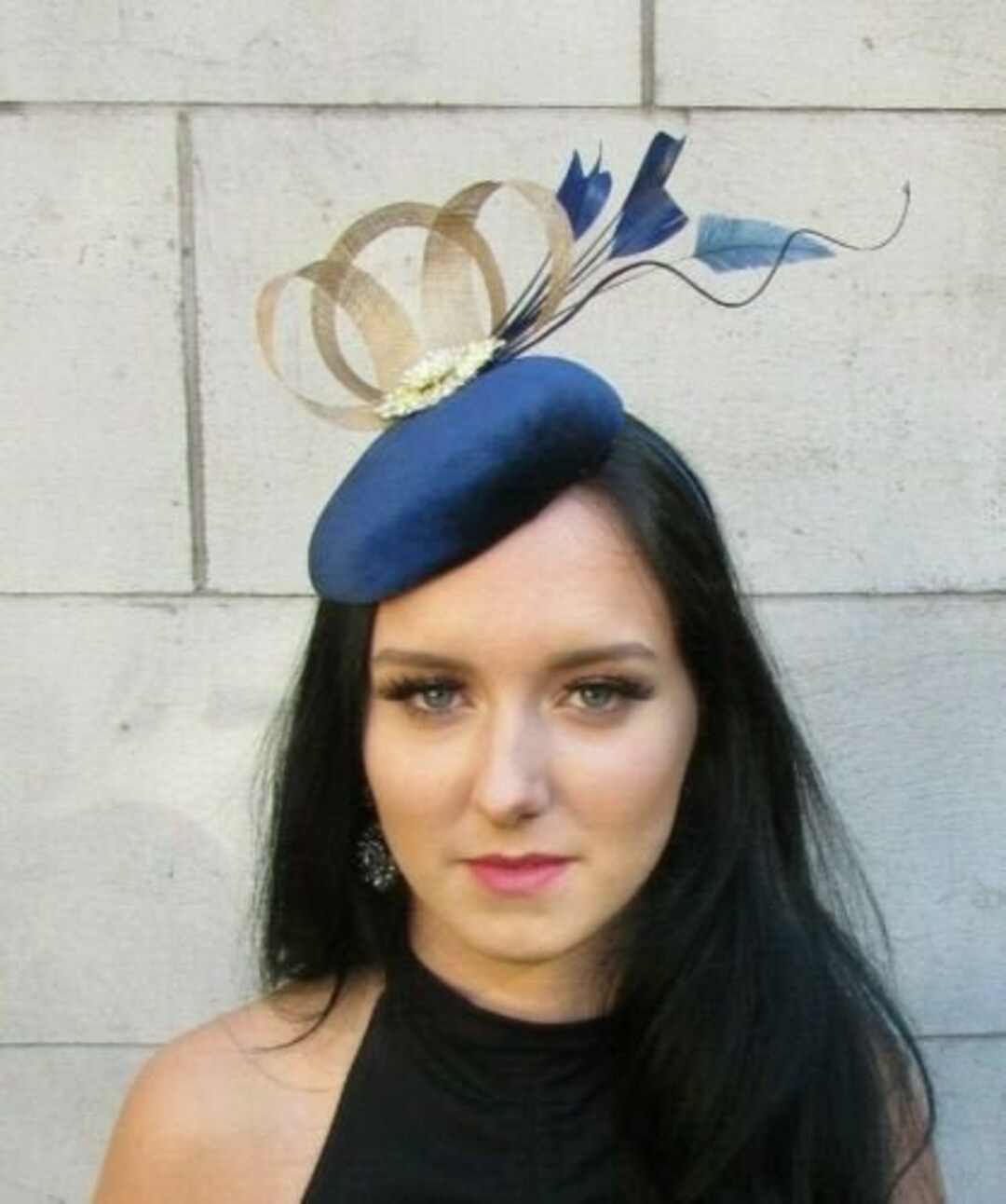 ★SCULPTOR★ Marine Pillbox Hat Navy SC25S607NA ☆SCULPTOR☆ Marine Pillbox Hat Navy SC25S607NA StudioSession-