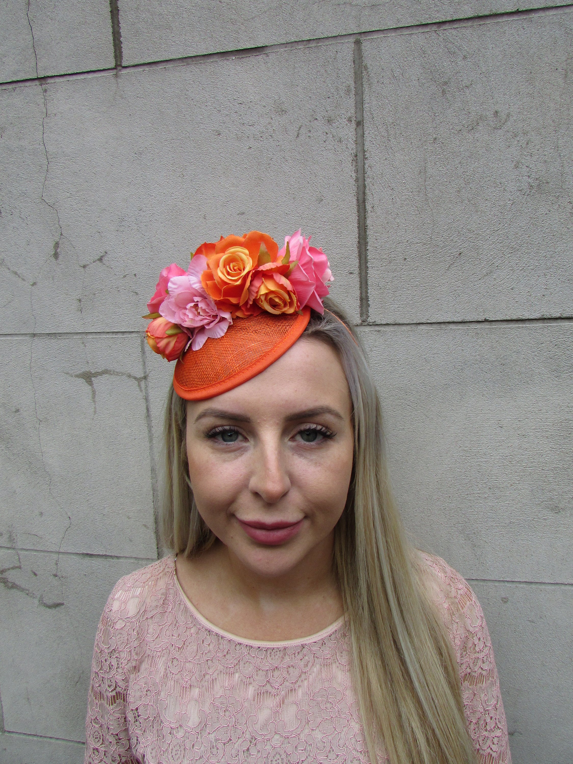 Coral pillbox sales hat