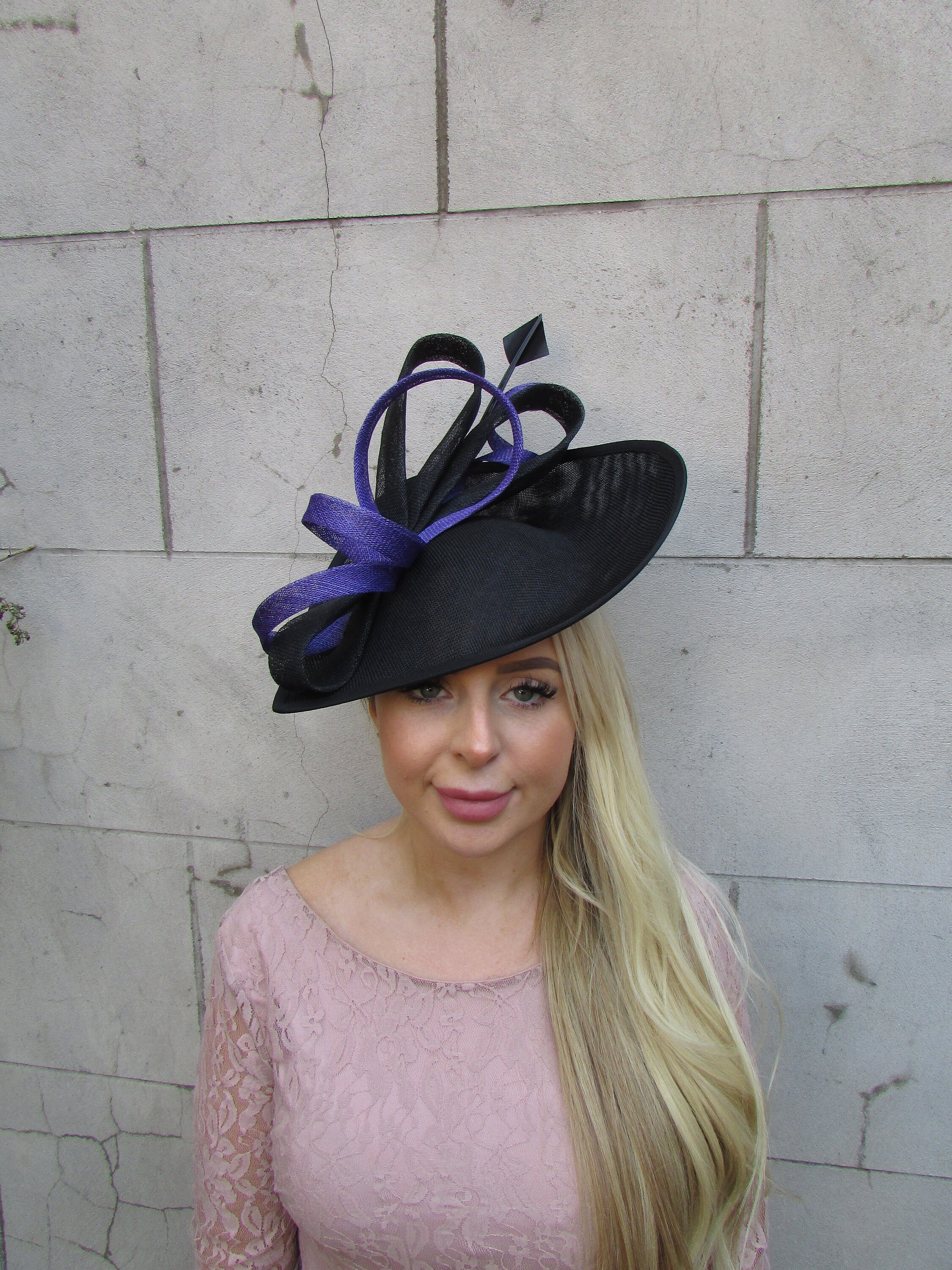 Purple Feather Fascinator Hat - Etsy 