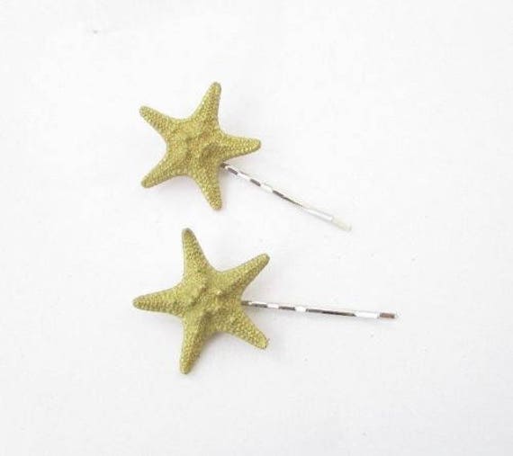 Real Starfish Hair Clip Beach Bridal Sea Shell Mermaid Boho Festival Wedding g44