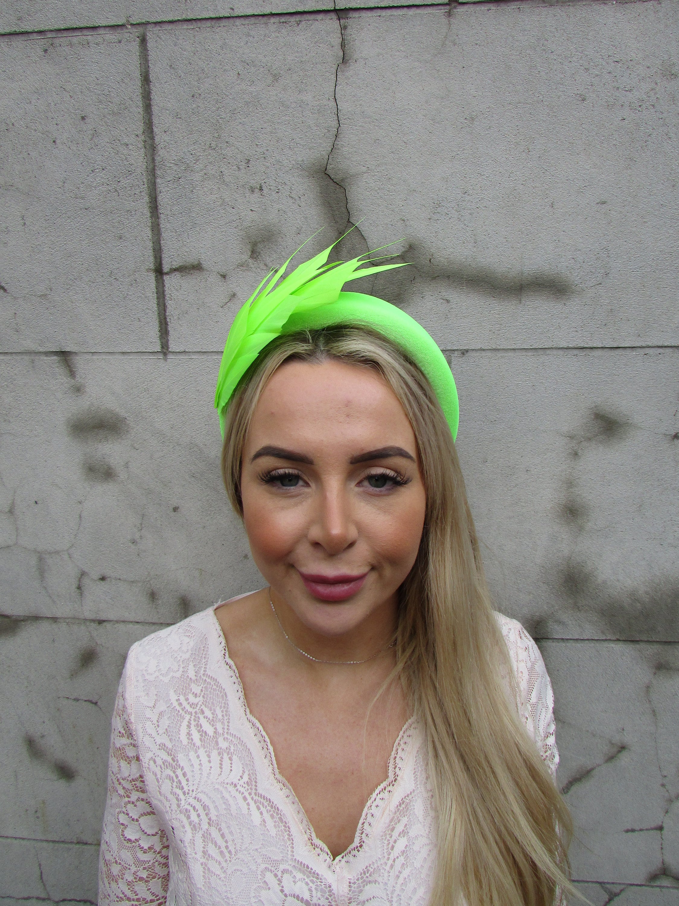 Celine Lime Green Satin Padded Headband Triomphe Logo Celine Triomphe Green Shiny Gold‑Tone Hardware – ResselleLuxe main image 2